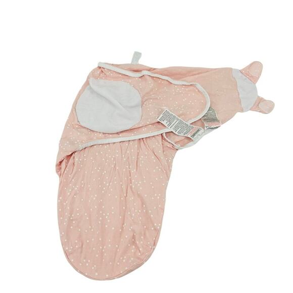 Peanutshell Swaddle Blankets for Baby Girls Pink White Polka Dot 3-6 Months - Picture 2 of 5